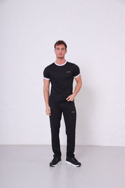 FORE SPORT Ανδρικό Μαύρο Mercerized Crew Neck Αθλητικό Σετ