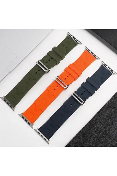 REDz Accessories Kilim Warrior Apple Watch Strap, Adjustable, Silicone, Navy - 44/45/46/49 Mm