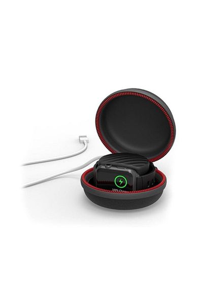 REDz Accessories Cutie de încărcare, suport și transport, Apple Watch, negru