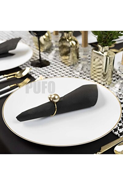 PUFO Ellegance elegant plate for dessert, appetizers, 23 cm, white