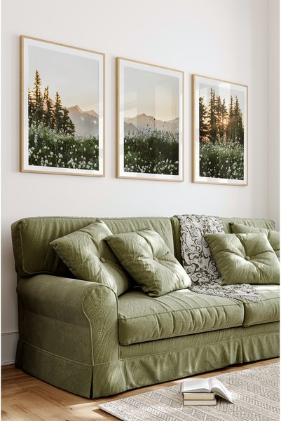 kutuTR Ahşap Çerçeveli Mdf Tablo Seti Salon Ve Oturma Odası Için Çt3091