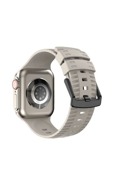 REDz Accessories Curea sport, compatibilă cu Apple Watch, model gravat, silicon, Starlight - 38/40/41 mm