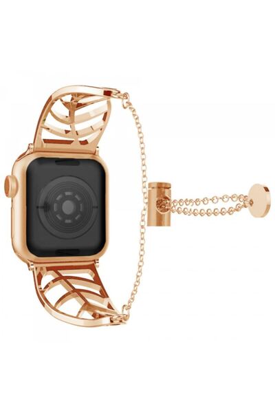 REDz Accessories Λουράκι Leaf, Κομψό, Για Apple Watch, Γυναικείο, Σχέδιο μόδας, Μεταλλικό, Ροζ Χρυσό - 38/40/41 mm