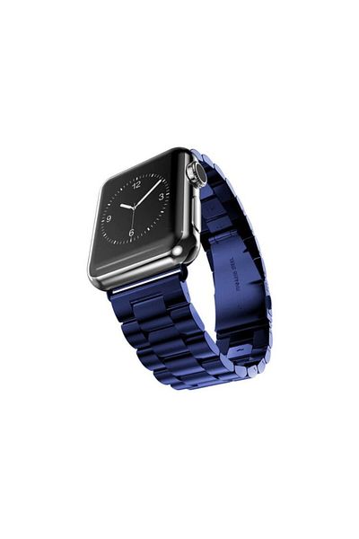 REDz Accessories Curea metalică pentru Apple Watch, oțel inoxidabil, albastră - 44/45/46/49 mm