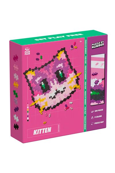 Plus Plus Plus-Plus Number Puzzle, 500 pieces, Kitten