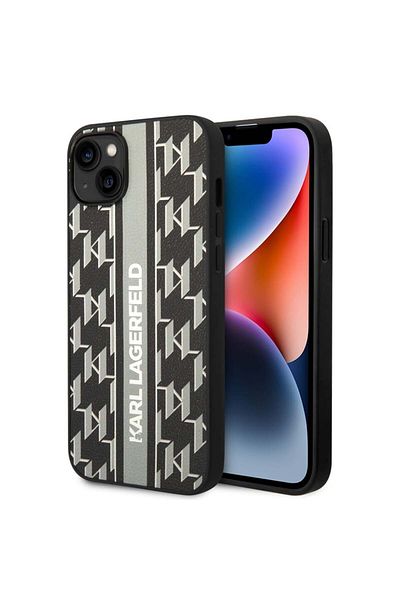 Karl Lagerfeld Case for iPhone 14 Plus, Karl Lagerfeld, Hardcase Monogram, Gray
