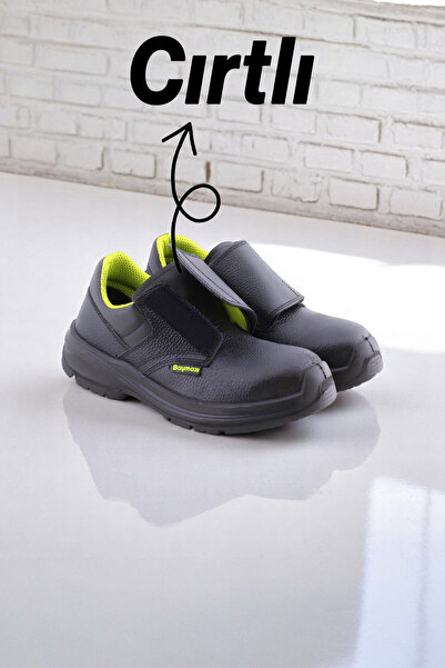 Badem10 İş Ayakkabısı S3 Koruma Sınıfı Cırtlı Deri Çelik Burunlu Kaymaz Tabanlı Güvenlik Kaynak Ayakkabıları