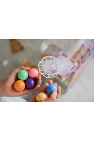 Magblox Magblox magnetic set - 98 pieces, PASTEL ball circuit - Magbrix Marble Run