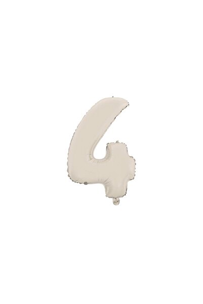 TATLI GÜNLER 26" FOLYO BALON RAKAM 4 MAT BEJ-HELYUM