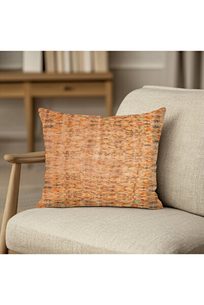 TURKISHRUG KINGDOM غطاء وسادة ملون منقوش عرقيًا مربع