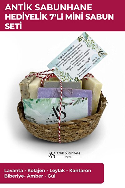 AS ANTİK SABUNHANE 1924 En Özel Hediye Sepeti: 7li Doğal Sabun Sepeti - Antik Sabunhane