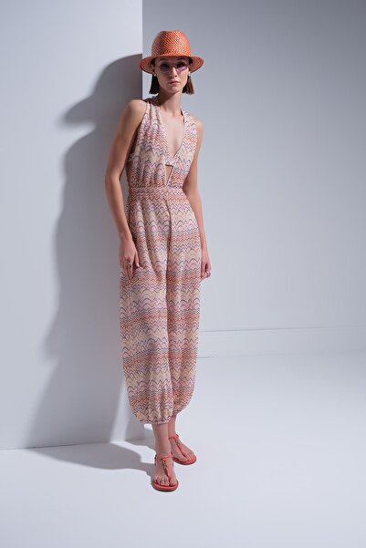 JOIN US V Yaka Renk Geçişli Multi Tulum