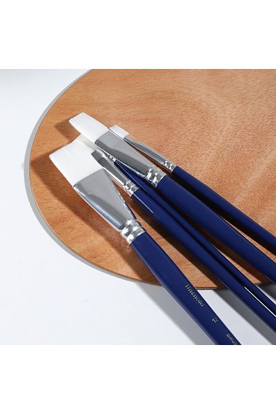 Deli Set of 6 Professional Brushes Hard Angled Tip No. 10 Deli