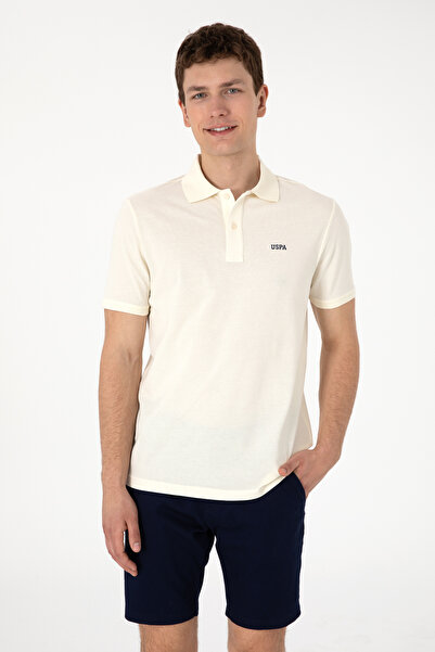 U.S. Polo Assn. Erkek Regular Fit Polo Yaka Krem Basic Tişört 50306007-VR071
