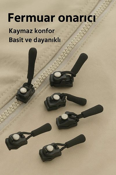 TOYFEST 6 Zipper Repair Apparatus - Quick Repair Without Tools, for Bags & Clothing & Shoes