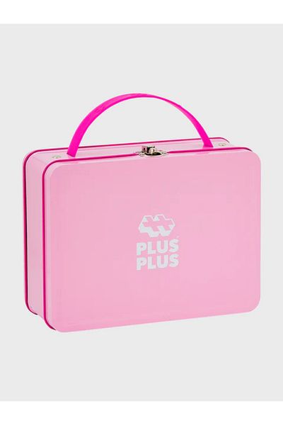 Plus Plus Plus-Plus construction set, 70 large pieces, portable, in metal box, pastel colors