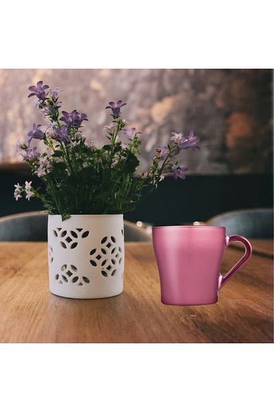 Paşabahçe Chroma Metallic Pink Mug 3 Pieces - 205 ml