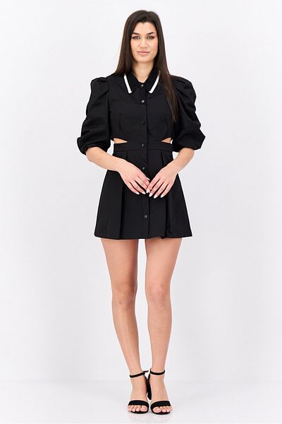 Steve Madden Women Plain Mini Dress, Black