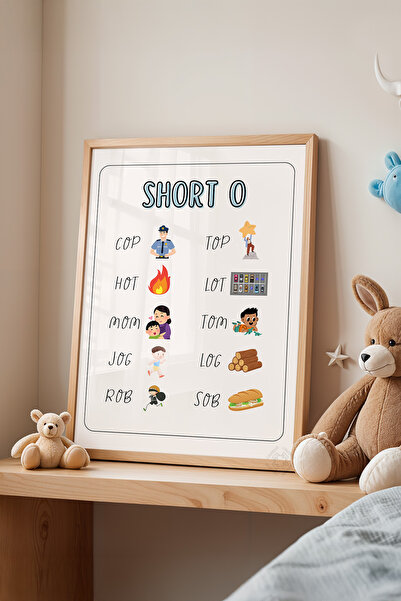 Basquiart Poster cu ramă din lemn pentru camera copiilor, camera bebelușilor,...