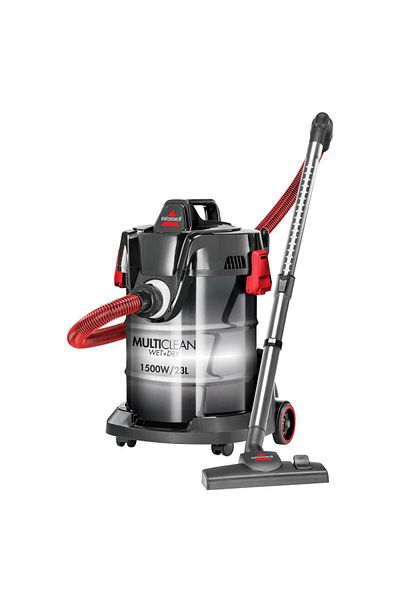 Bissell Barrel Multiclean Wet & Dry Vacuum Cleaner , 23 Liters , 1500 Watt , Black/Gray/Red - 2026K
