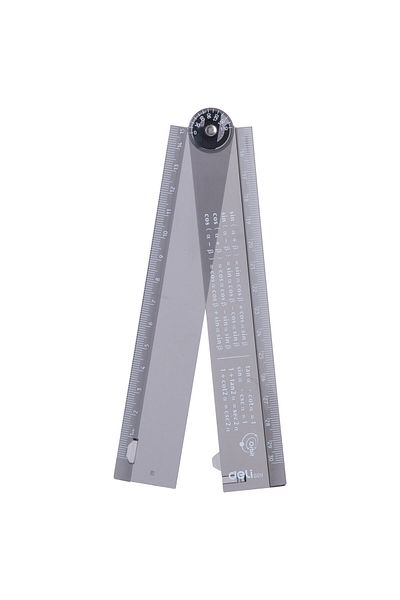 Deli Smart Foldable Ruler 30cm Black Transparent Deli