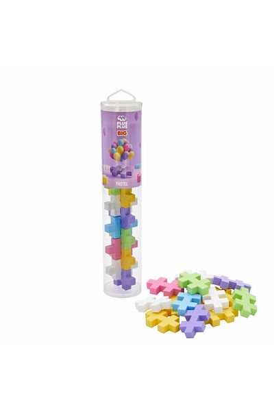 Plus Plus Plus-Plus construction set, tube 15 large pieces, pastel colors
