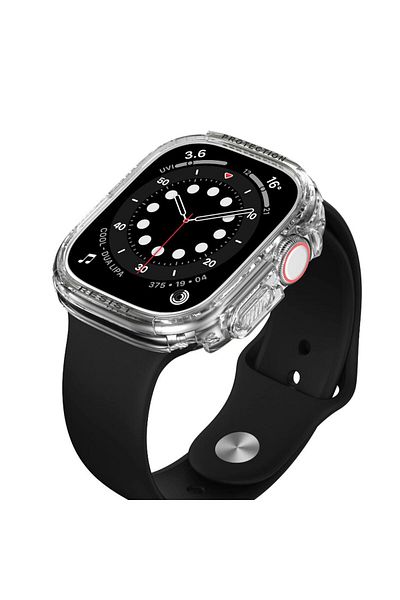 REDz Accessories Carcasă rezistentă la șocuri, Apple Watch 49mm, protecție completă, transparentă
