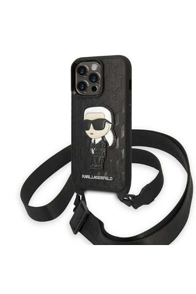 Karl Lagerfeld Case for IPhone 14 Pro, Karl Lagerfeld, Monogram Hardcase, Black