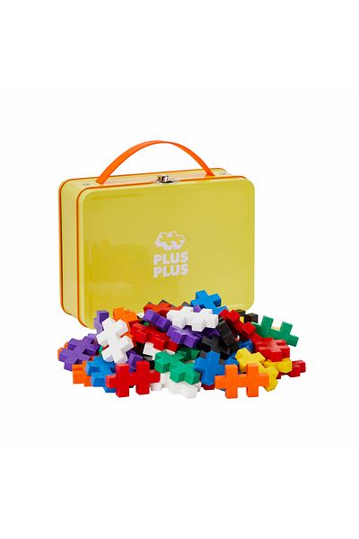 Plus Plus Plus-Plus construction set, 70 large pieces, portable, in metal box, standard colors