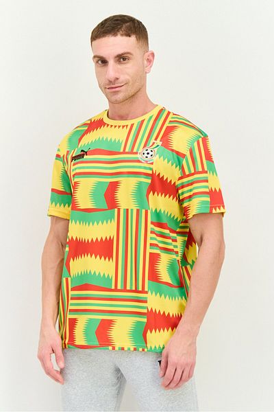 Puma Men Relaxed Fit Short Sleeve Football Jersey, Multicolor
