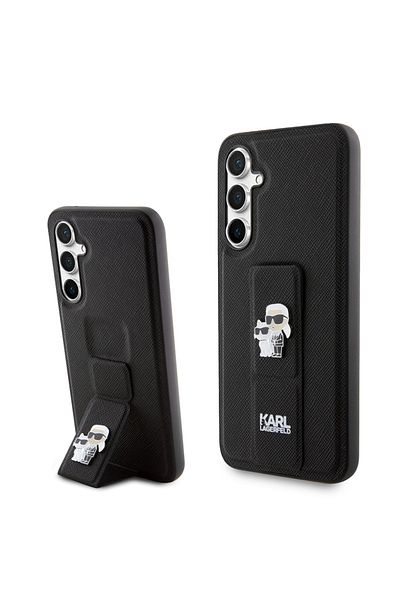 Karl Lagerfeld Carcasă pentru Samsung Galaxy S23 Fe, cu suport Saffiano, albastră