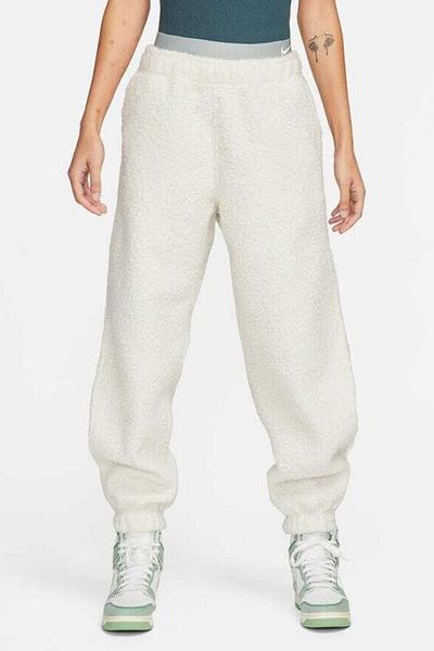 Nike Συλλογή αθλητικών ενδυμάτων Sherpa Loose Fit High Rise Jogger Γυναικεία ψηλόμεση φούτερ Stone Ren