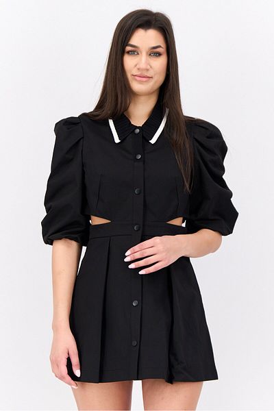Steve Madden Women Plain Mini Dress, Black
