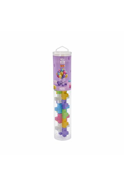 Plus Plus Plus-Plus construction set, tube 15 large pieces, pastel colors