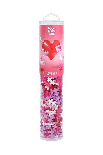 Plus Plus Plus-Plus construction set, 240 pieces tube, I Love You Mix, colors of love