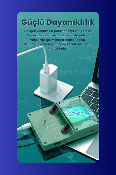 SEYUTECH X6 Oyun Konsolu Yeni Nesil El Atarisi 10.000+ Oyun IPS Net Ekran Mp3/Mp4/Video Gamepad