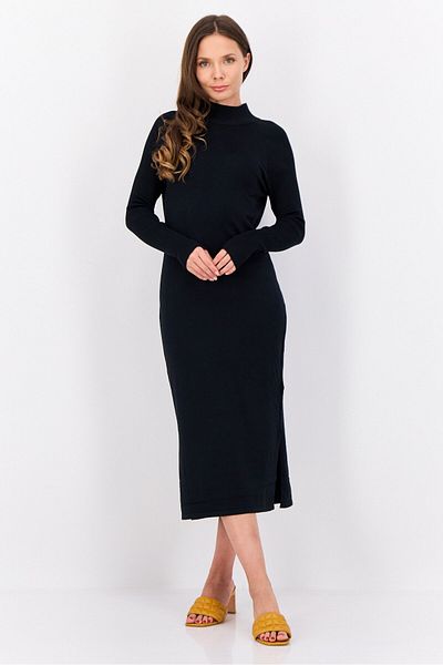 Esprit Women Solid Midi Dress, Black