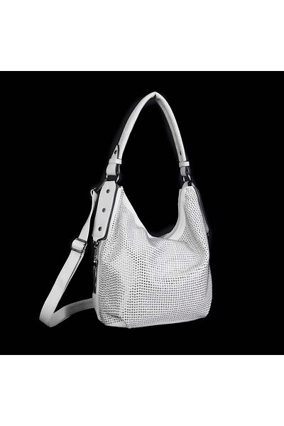 Nas Bag Geantă de umăr pentru femei albă, piatră (lățime: 26 x înălțime: 22)