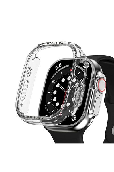 REDz Accessories Carcasă rezistentă la șocuri, Apple Watch 49mm, protecție completă, transparentă