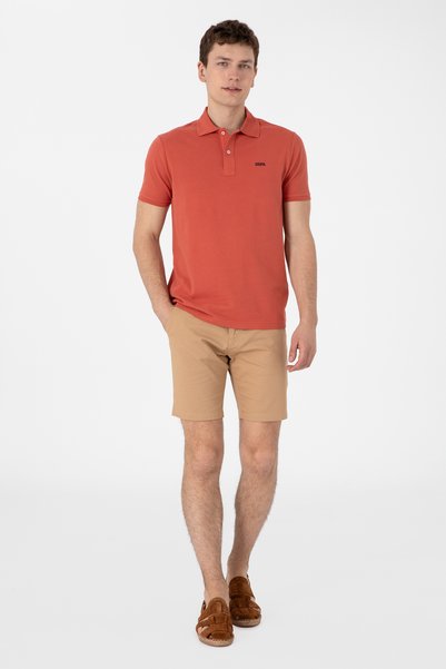 U.S. Polo Assn. Erkek Regular Fit Polo Yaka Pudra Basic Tişört 50306007-VR042