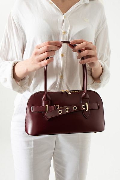 NBİBAGS Suede Women's Crossbody Bag with Belt Detail
