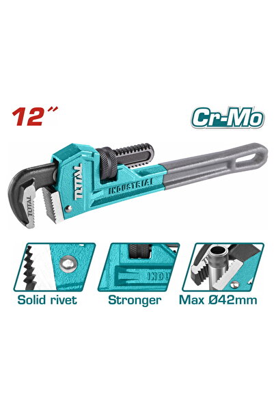 TOTAL Pipe Wrench 12" / 300mm (THT171206)