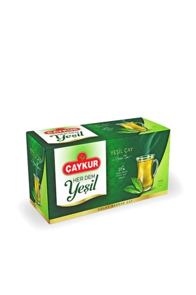 Çaykur Her Dem Yeşil Süzen Poşet Çay Sade 40gr