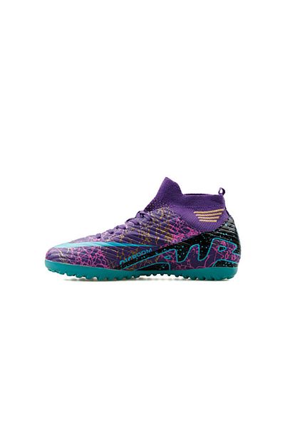 LALİGA حذاء Laliga Kids Astroturf Field FHS-PURPLE-TURQUOISE-PATTERNED أرجواني