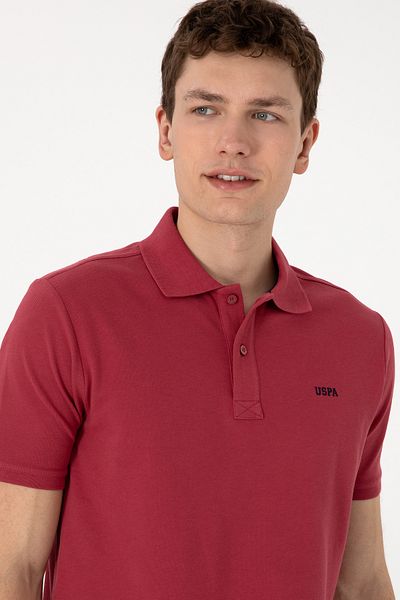U.S. Polo Assn. Men's Regular Fit Polo Neck Cherry Basic T-Shirt 50306007-Vr223