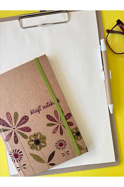 Adalinhome Atakids Lizy Kraft Secret Keeper File, Kraft Notebook and Pen Set