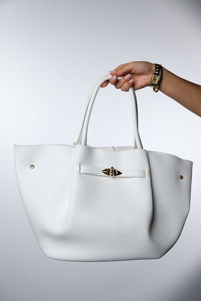 LuviShoes Geantă de umăr pentru femei NICOL White Floater