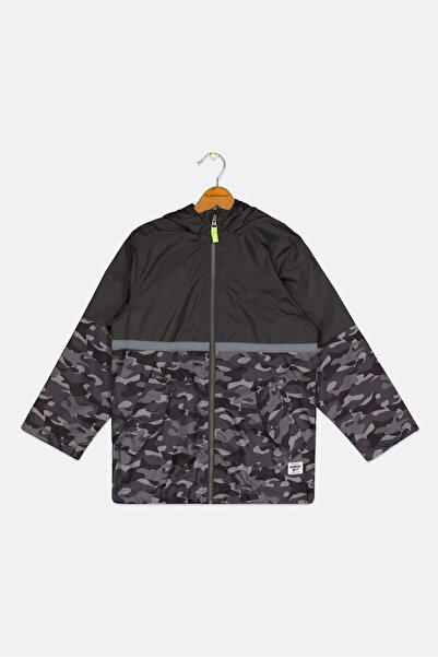 Oshkosh B’Gosh Kids Boy Camouflage Rain Jacket, Grey