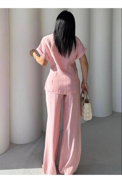 EGZOTİK ASORTİK Side Tie Shirt Pants Set