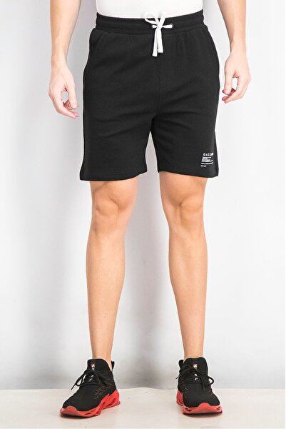 GAZZARRİNİ Men Drawstring Bermuda Shorts, Black